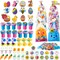 72 Pcs Easter Party Favors Set, 12 Packs Assorted Goody Bags with Easter